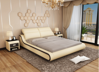 Bed Upholstery Decorative Design Luxury Double Hotel Beds 180x200cm Sleep Room